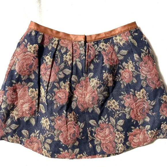 VINTAGE‎ Flying Tomato M Medium Floral Tapestry Skirt Back Zip - Picture 6 of 7